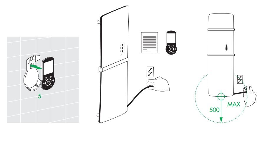 Runtal / Zehnder Folio Glass design elektrische verwarming glasoppervlakte wit