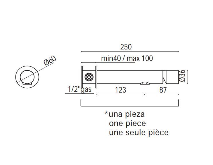 Supergrif Afternoon design wandmengkraan front bediening chroom