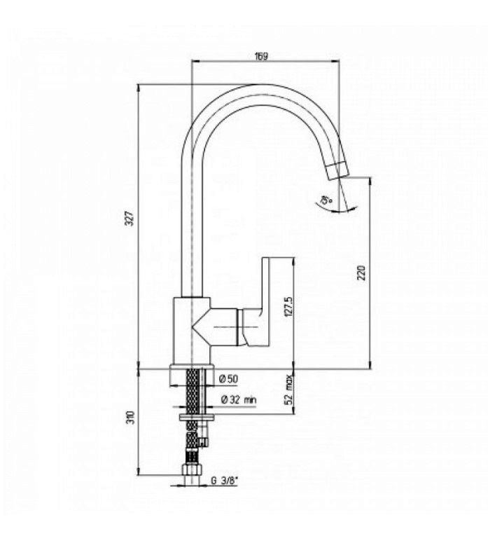 Lavanto Furore keukenmengkraan chroom