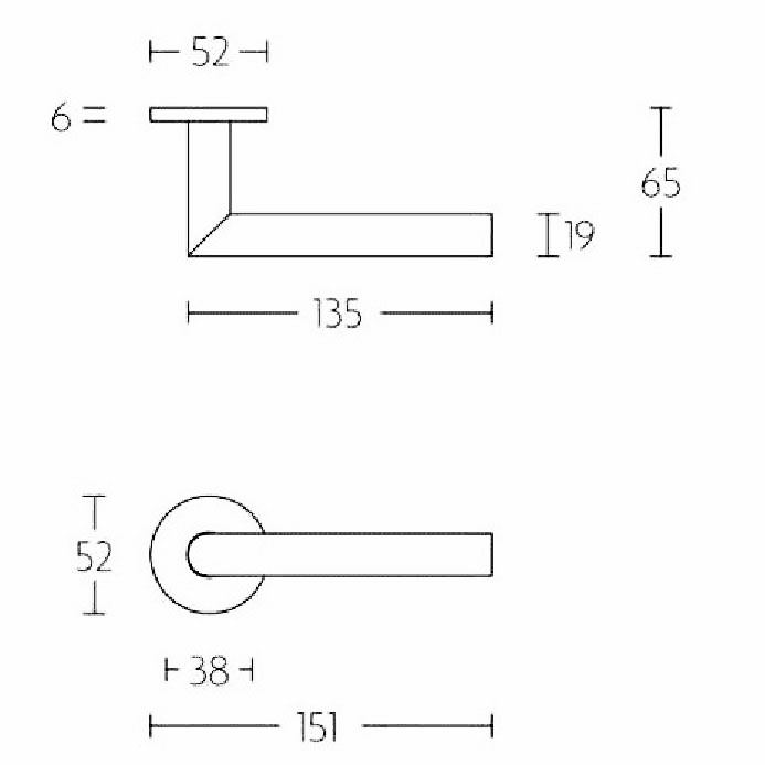 BASIC LBII-19 deurkrukken op ronde rozet mat zwart (paar)