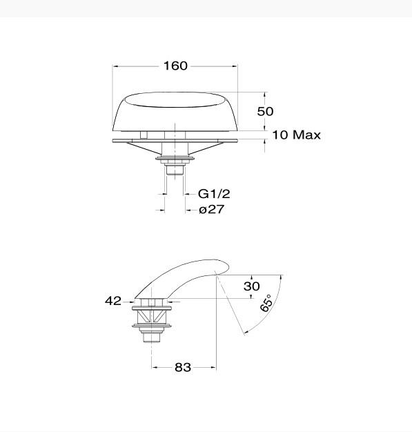 Sapho IDRO Cascada waterval uitloop voor bad chroom