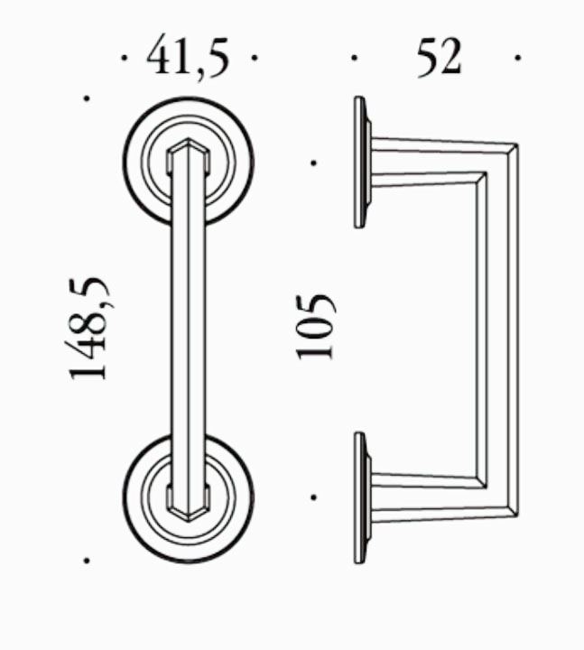 Colombo Maniglie Antologhia vitto Kot36 deurgreep ongelakt brons