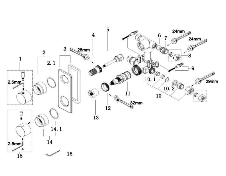 Wiesbaden Caral One-pack luxe inbouw regendoucheset met 300 mm hoofddouche mat zwart