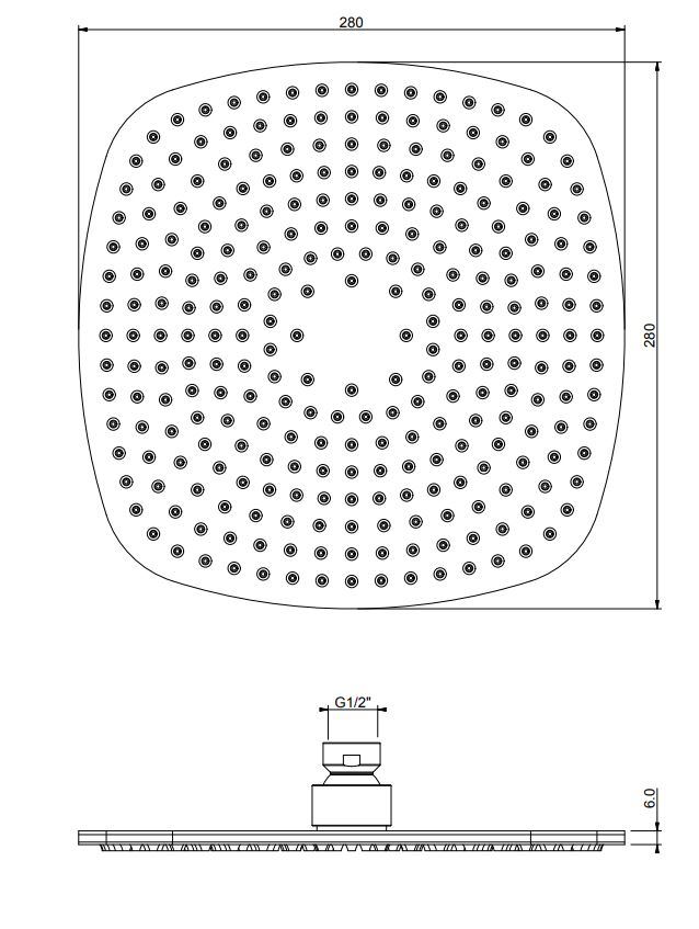 COCOON Piet Boon SET20 THERM Thermostatische regendouche set (zwart gun metaal)