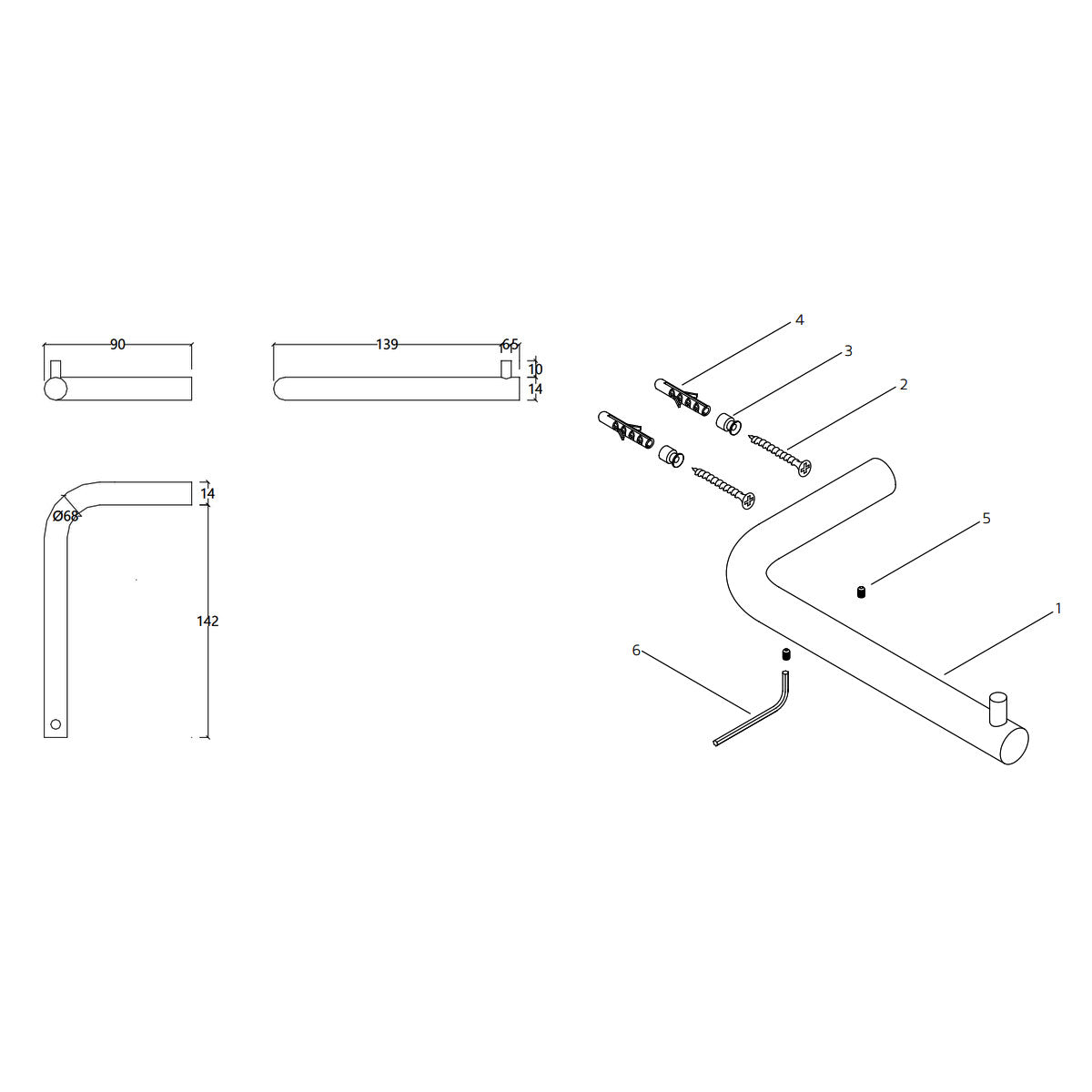 Procasa Waterevolution Flow rolhouder in geborsteld geborsteld brons PVD A130BZ