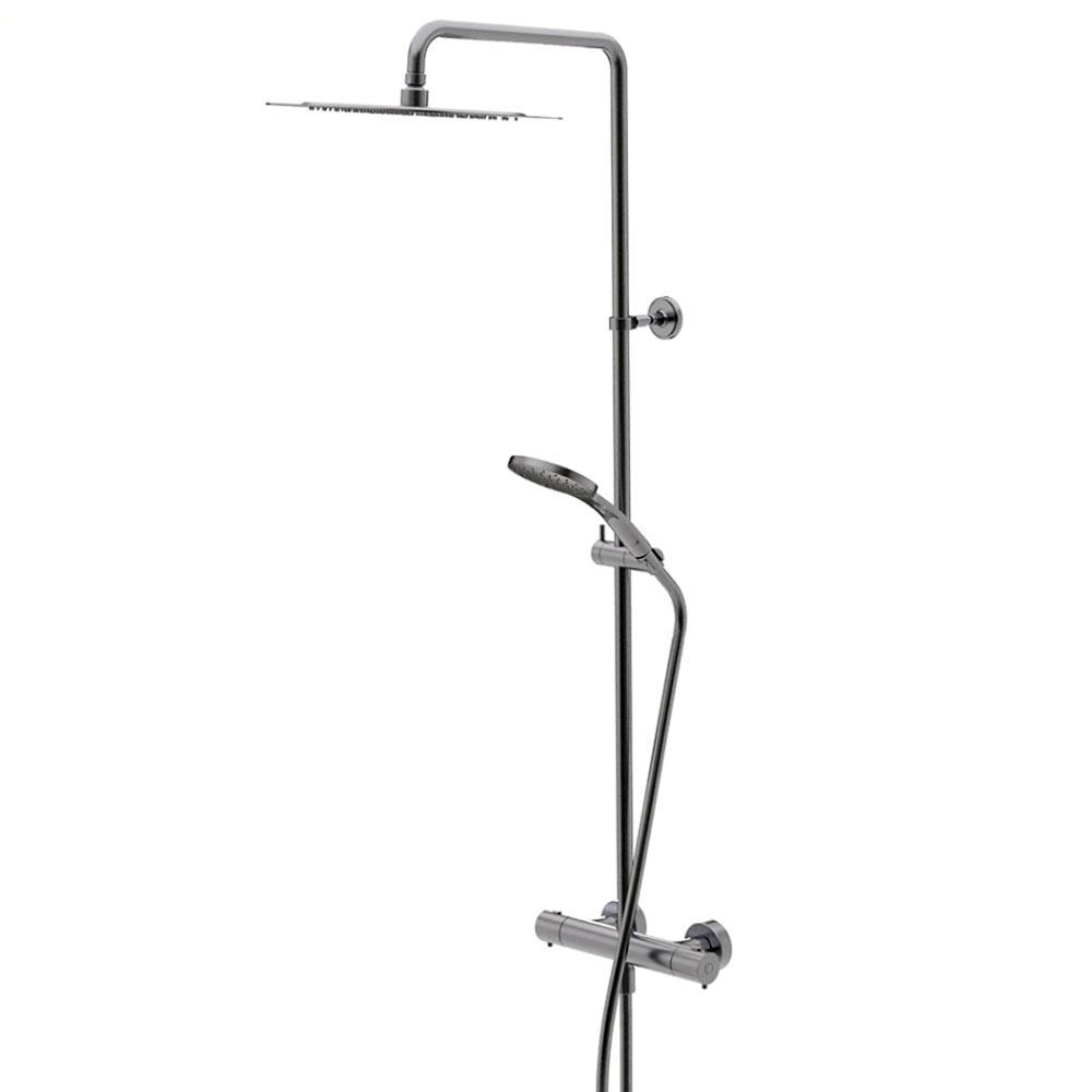Ealtqund Douchesysteem met thermostaat, roestvrij stalen douchearmatuur, complete set met 24 cm ronde overhead regendouche, 190 - 99 cm, in hoogte verstelbare douchestang, 3 straalsoorten, roestvrij Ealtqund Douchesysteem met thermostaat, roestvrij stalen douchearmatuur, complete set met 24 cm ronde overhead regendouche, 190 - 99 cm, in hoogte verstelbare douchestang, 3 straalsoorten, roestvrij