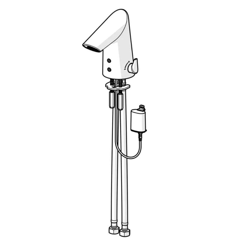 Hansa Fit elektronische wastafelkraan, warm en koud met Bluetooth, chroom