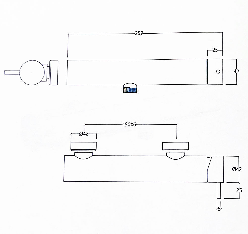 Waterevolution / Procasa Finn Flow douchemengkraan geborsteld zwart chroom PVD