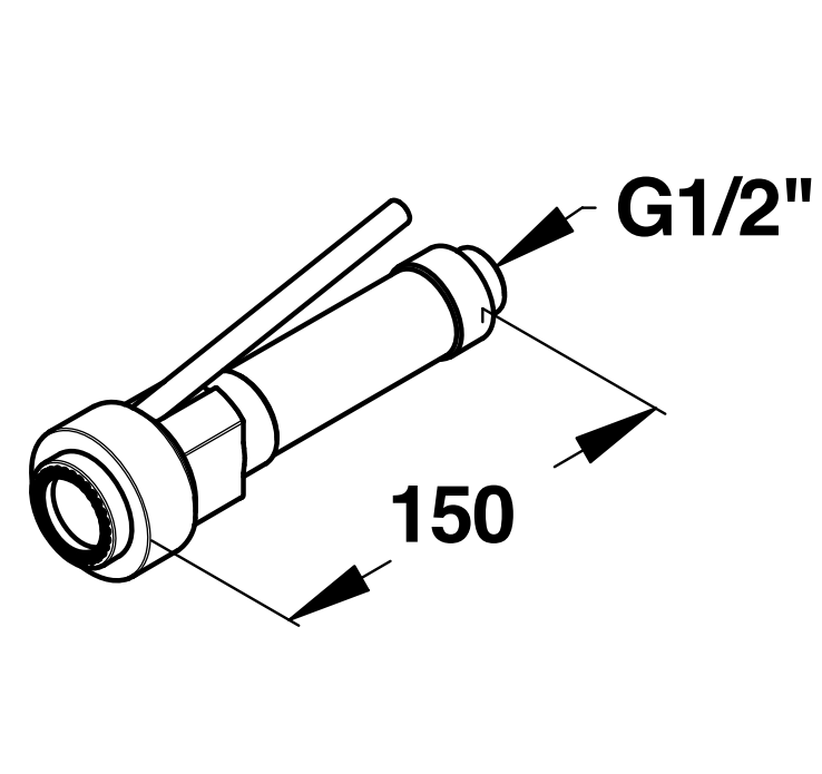 Presto Maestro-handdouche met G1/2″-buitendraad chroom