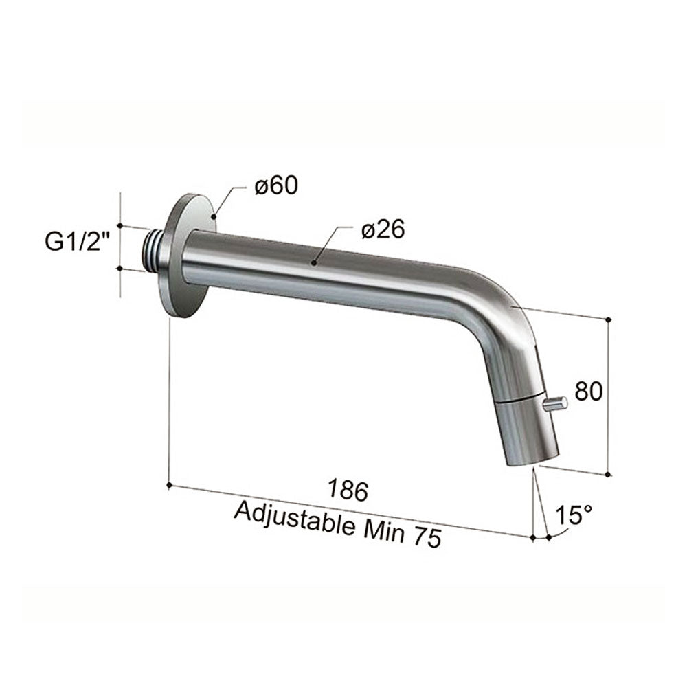 Hotbath Cobber/Dude UW001 wand fonteinkraan geborsteld nikkel