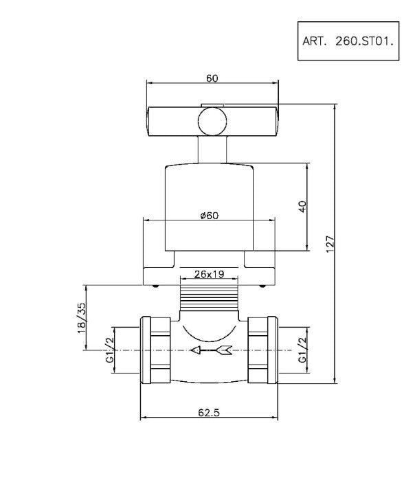 Huber Suite inbouw stopkraan mat nikkel 260ST01HNS