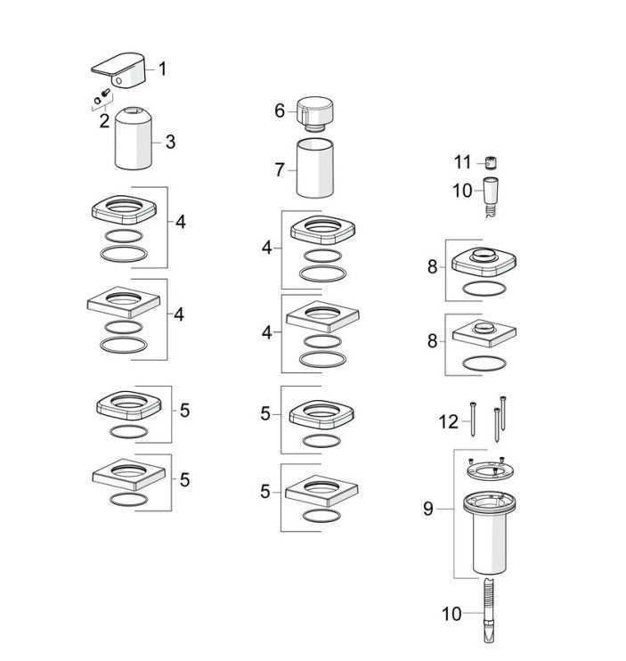 Hansa Stela inbouw badrandkraan, 3-gats, chroom 57319173