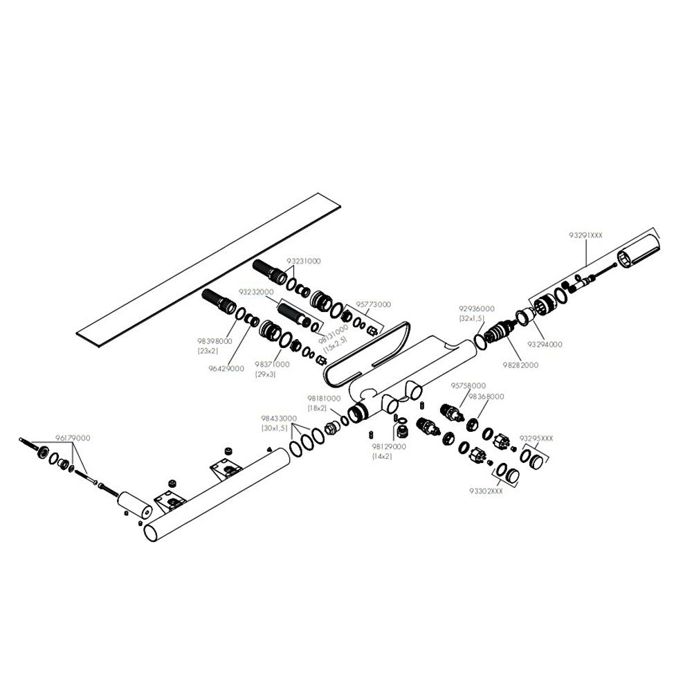 Hansgrohe Axor ShowerSolution thermostaat 800 voor 2 functies, Geborsteld Staal Optic