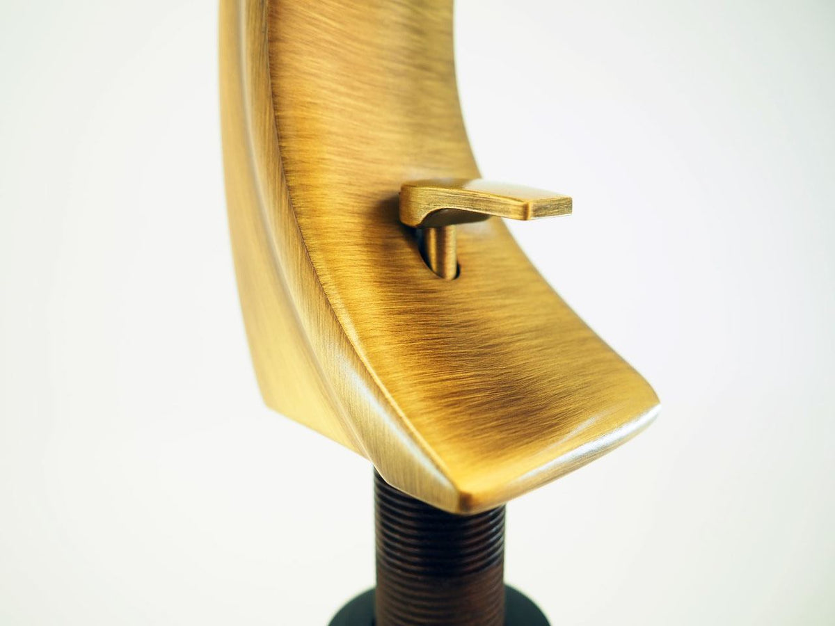 Dornbracht 2000 serie 3-gats wastafelmengkraan met afvoergarnituur brons