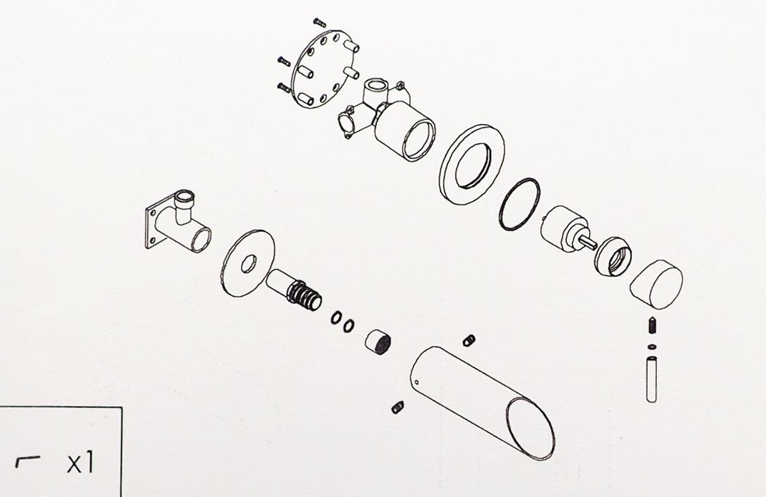 JEE-O Pure 2 gats luxe wand wastafelmengkraan dark gold (mat goud PVD gecoat RVS)