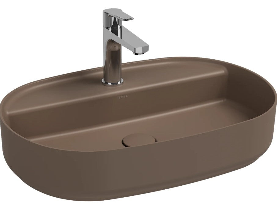 ISVEA Infinity Ovaal wastafel of wasbak 60 cm met overloop