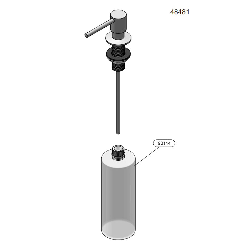 Damixa Collection inbouw zeepdispenser geborsteld, mat messing PVD