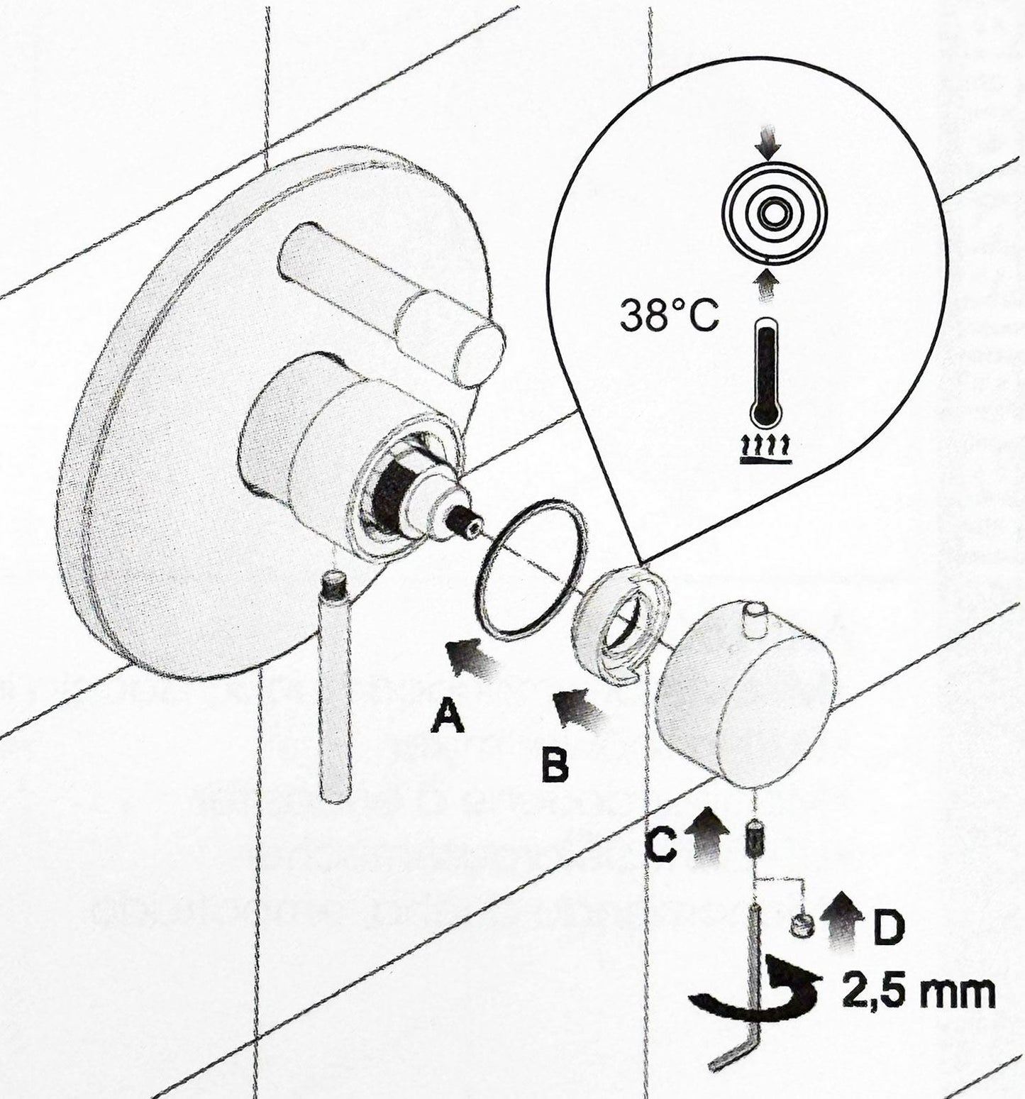 Fantini Nostromo moderne inbouw thermostatische doucheset met omstelkraan chroom