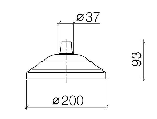 Dornbracht traditional hoofddouche ø 200 mm, platina mat