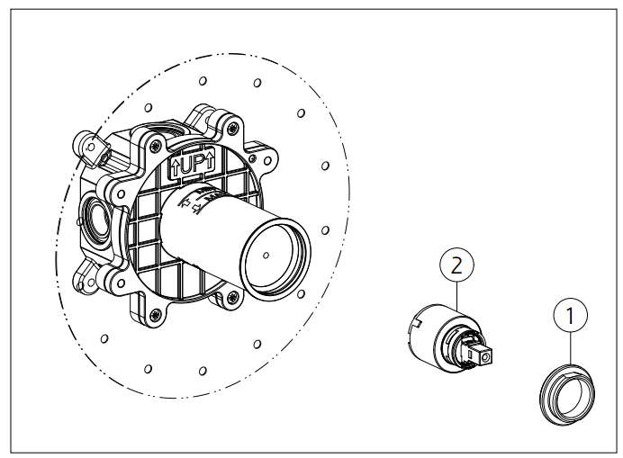 Gessi Spotwater 316 inbouw doucheset met Multispray functie hoofddouche zonder omstel, Geborsteld RVS