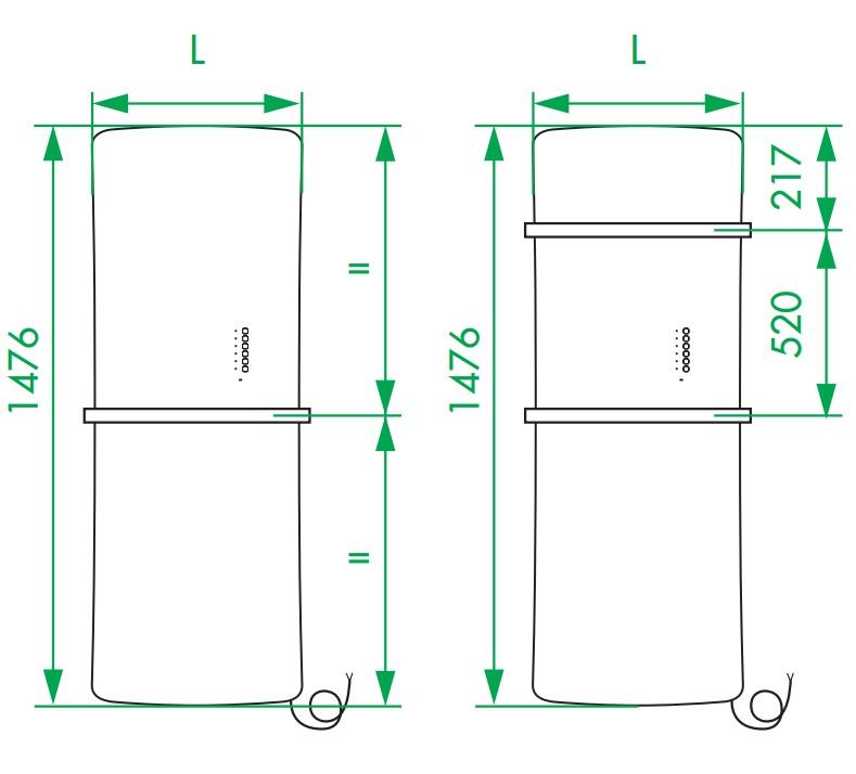 Runtal / Zehnder Folio Glass design elektrische verwarming glasoppervlakte wit