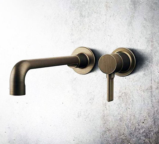 Gessi Inciso L 2 gats luxe wandmengkraan afbouwset antiqeu brass