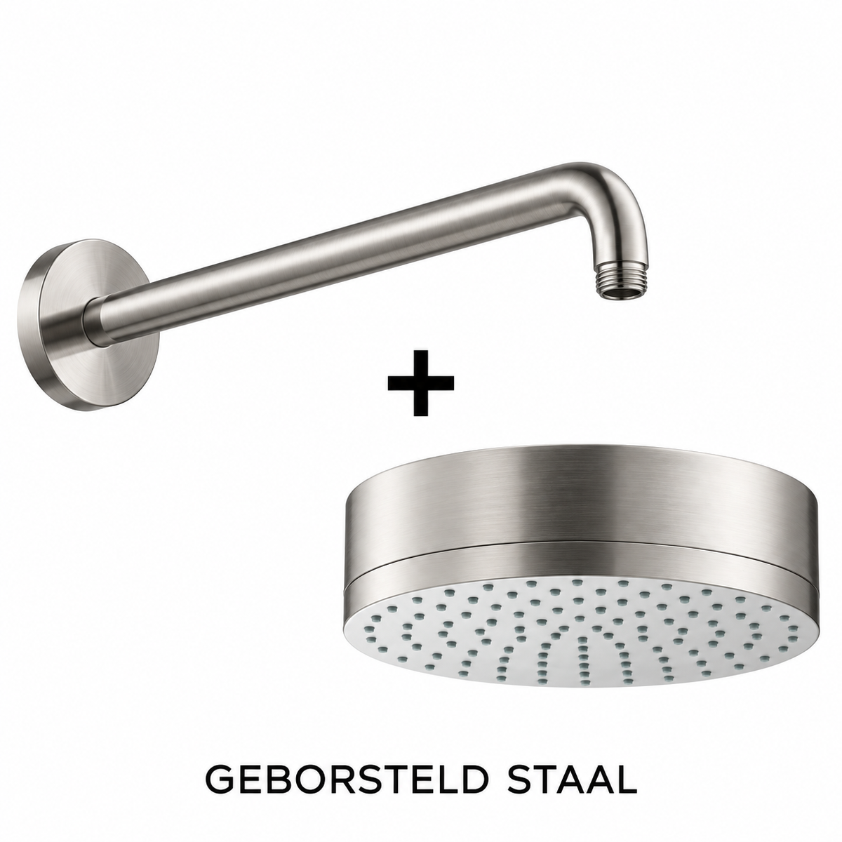 Hansgrohe Axor Citterio hoofddouche met douchearm zwart chroom geborsteld
