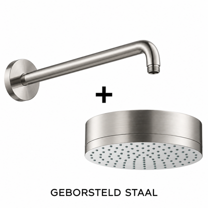 Hansgrohe Axor Citterio hoofddouche met douchearm zwart chroom geborsteld