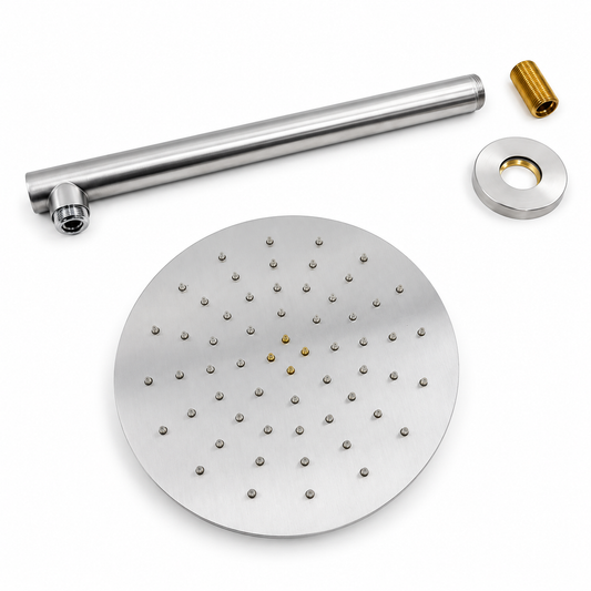 CEA Design FRE12S hoofddouche met wandbevestiging rond 20 cm mat RVS