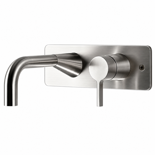 Aqua Quadro Volcano design wand wastafelkraan RVS