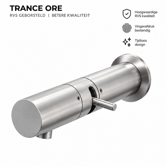 Best Design Ore Trance Inbouw Wastafelmengkraan Wandmodel – Industrieel Design – RVS