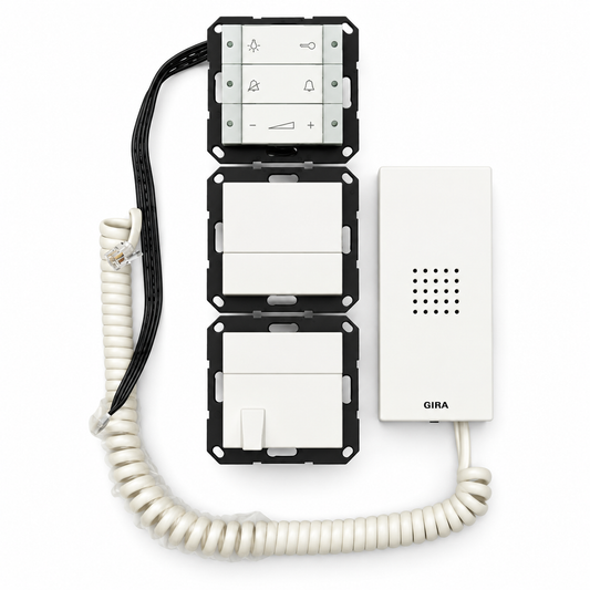 Gira intercom huisstation met 3 voudig belknop en hoorn Systeem 55 (Outlet artikel)