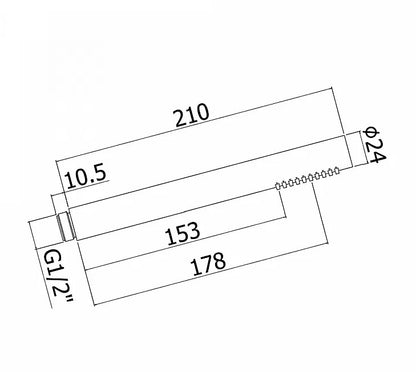 Paffoni Master metaal staaf handdouche 1-straal mat wit