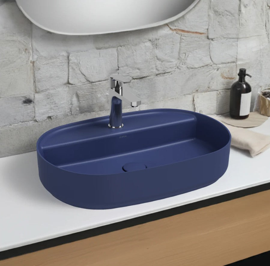 ISVEA Infinity Ovaal wastafel of wasbak 60 cm met overloop