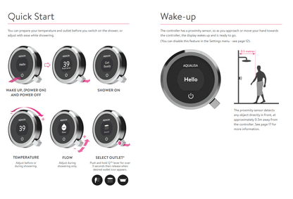 Aqualisa Quartz Touch Smart inbouwset met 30 cm hoofddouche en Smartphone applicatie (Android &amp; Apple), chroom