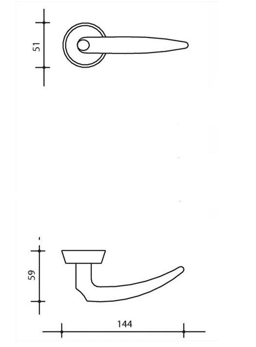 4 x Kleis Calliope K410 exclusief design deurkrukken mat chroom 