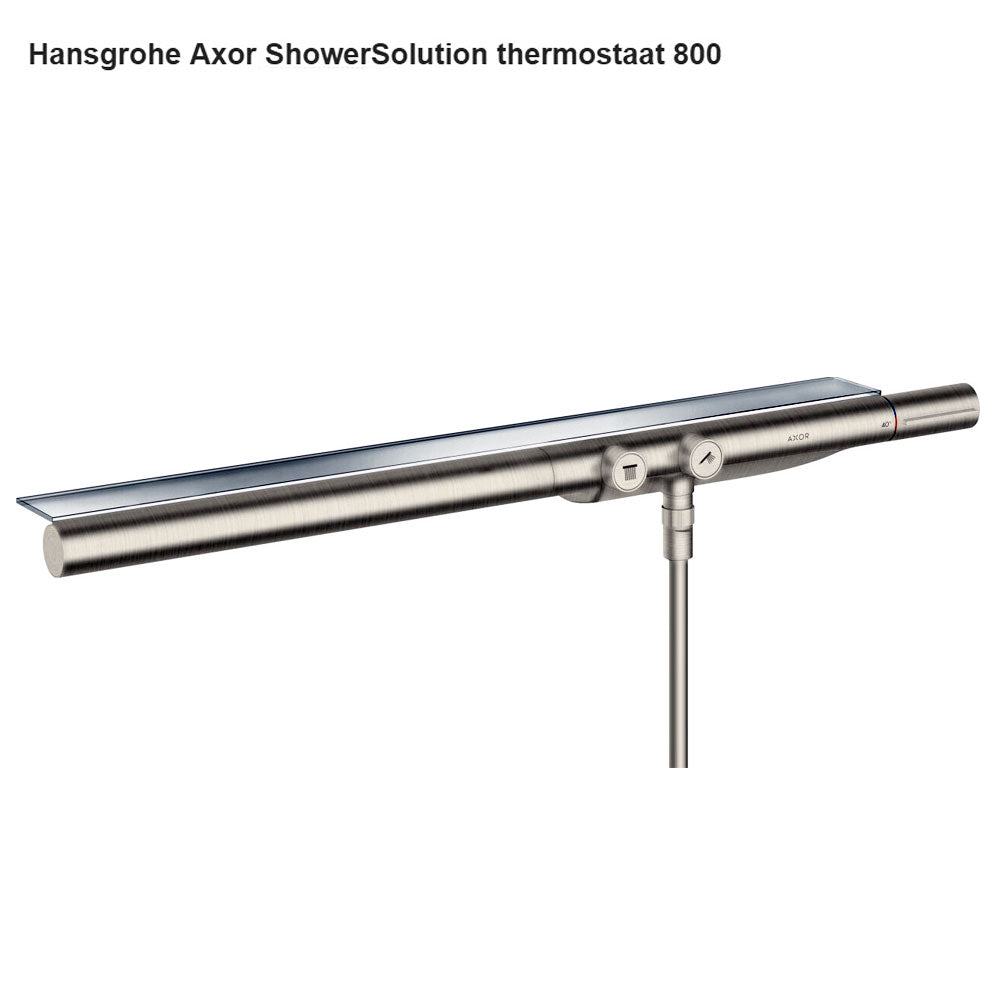 Hansgrohe Axor ShowerSolution thermostaat 800 voor 2 functies, Geborsteld Staal Optic