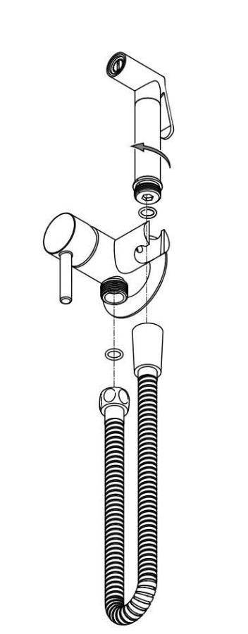 Paffoni Bidet Kit inbouw bidetkraan met handdouche RVS