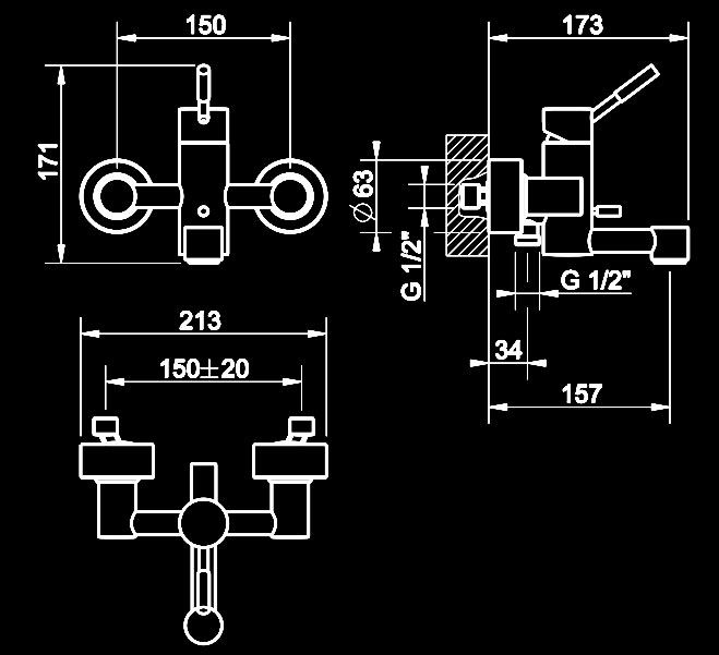 Gessi Oxygene design badmengkraan chroom