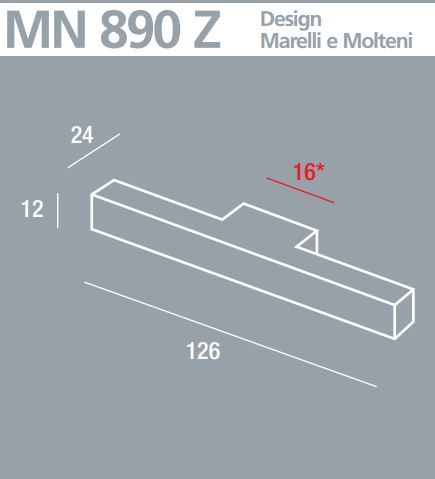 Pamar MN890Z exclusief design meubelgreep mat nikkel