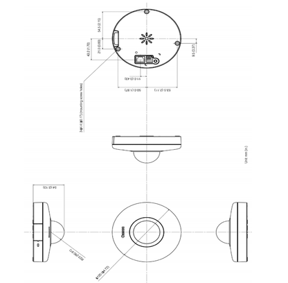 Canon VB-S805D Fixed Minidome HD-netwerkbeveiligingscamera ultracompacte