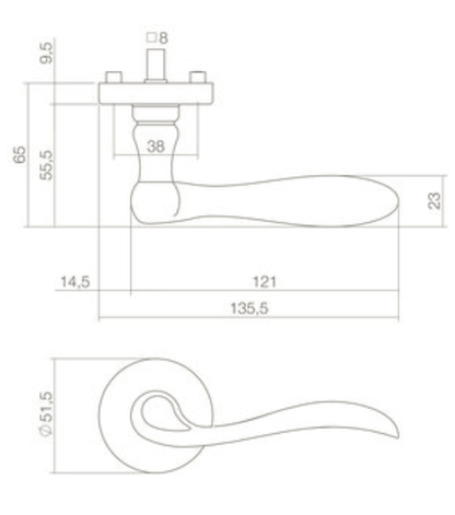 Intersteel gevleugeld deurkrukken set chroom