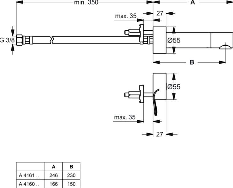 Ideal Standard CeraPlus electronische wandmengkraan chroom