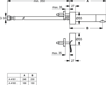 Ideal Standard CeraPlus electronische wandmengkraan chroom