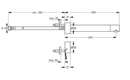 Ideal Standard CeraPlus electronische wandmengkraan chroom (A4161AA)