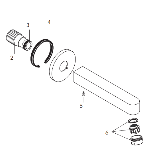 Hansgrohe Axor Steel wand 180 mm uitloop