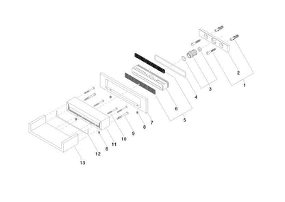 Dornbracht Cascada watervaluitloop voor wandmontage platina mat