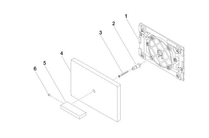 Dornbracht bedieningspaneel, drukplaat tbv TeCe in-wall tank, platina mat