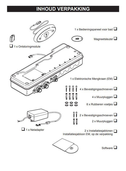 Rada Sense elektronische wastafelkraan of badkraan 1/2 inch temperatuurbegrenzing 230V waterbesparend Chroom