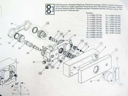 Jado Cubic design thermostaat douchekraan chroom